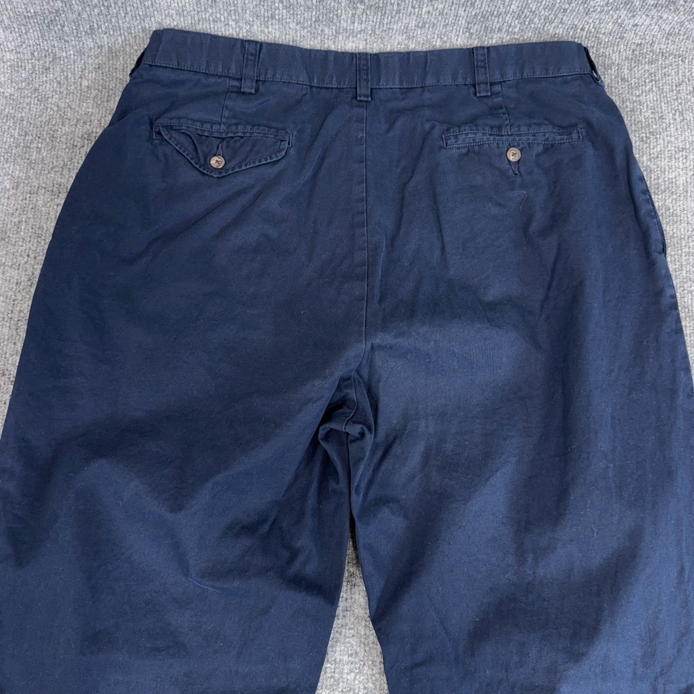 Vintage Polo Ralph Lauren Pants Mens 35x30 Navy Hammond Double Pleated Classic - Picture 11 of 12